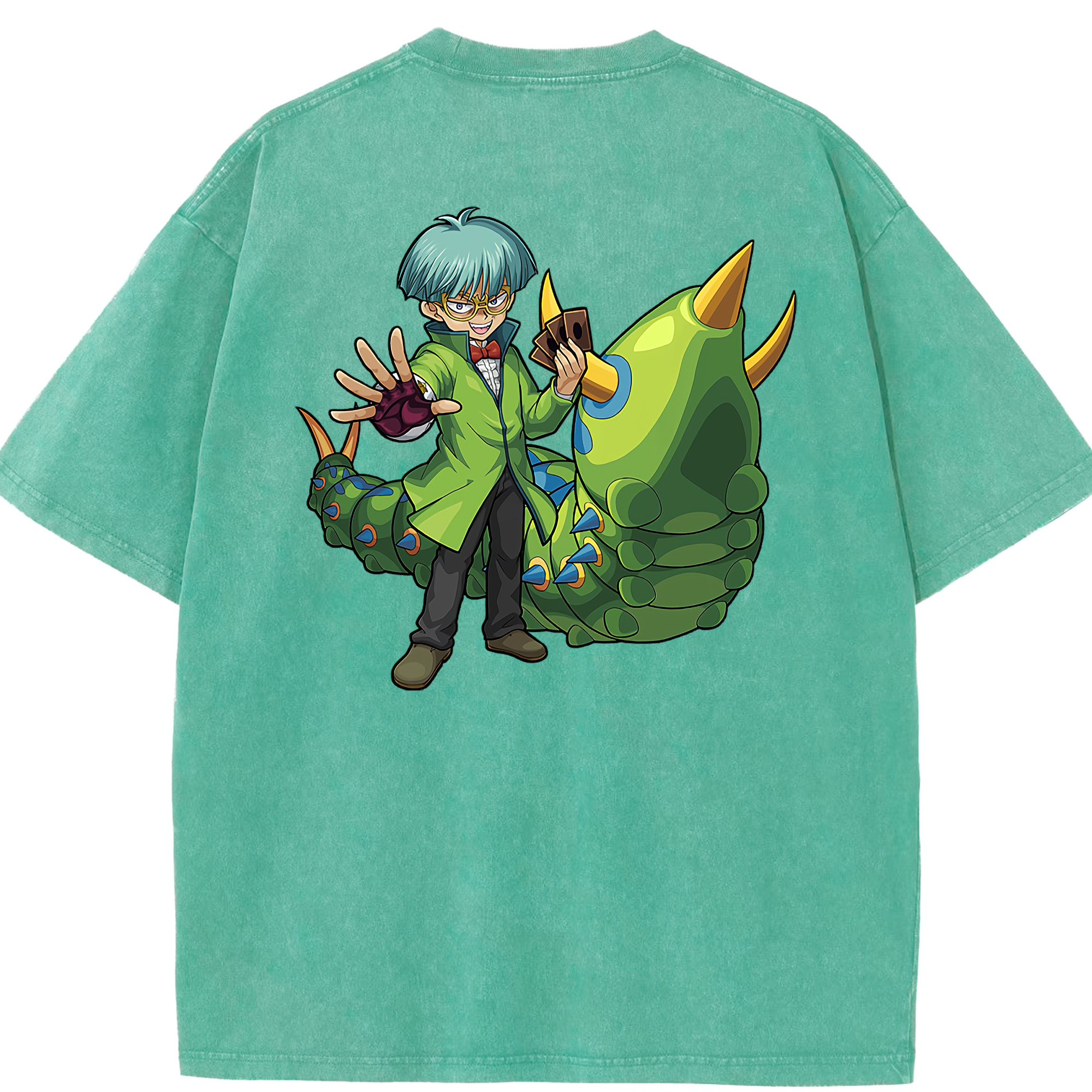 （画像用） 遊☆戯☆王 Yu-Gi-Oh! 綿100% ヴィンテージ風 半袖Tシャツ（背面プリント）